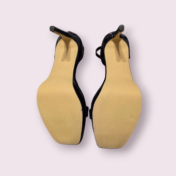 Nine West Black Ankle Strap Heels, Size 7.5 - Picture 5 of 6